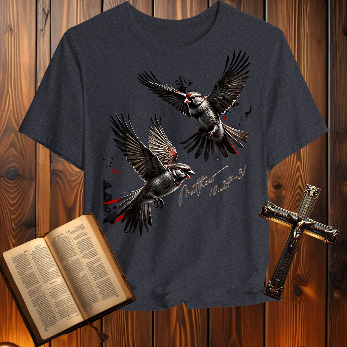 Sparrows Matthew 10:27-31 - T-Shirt