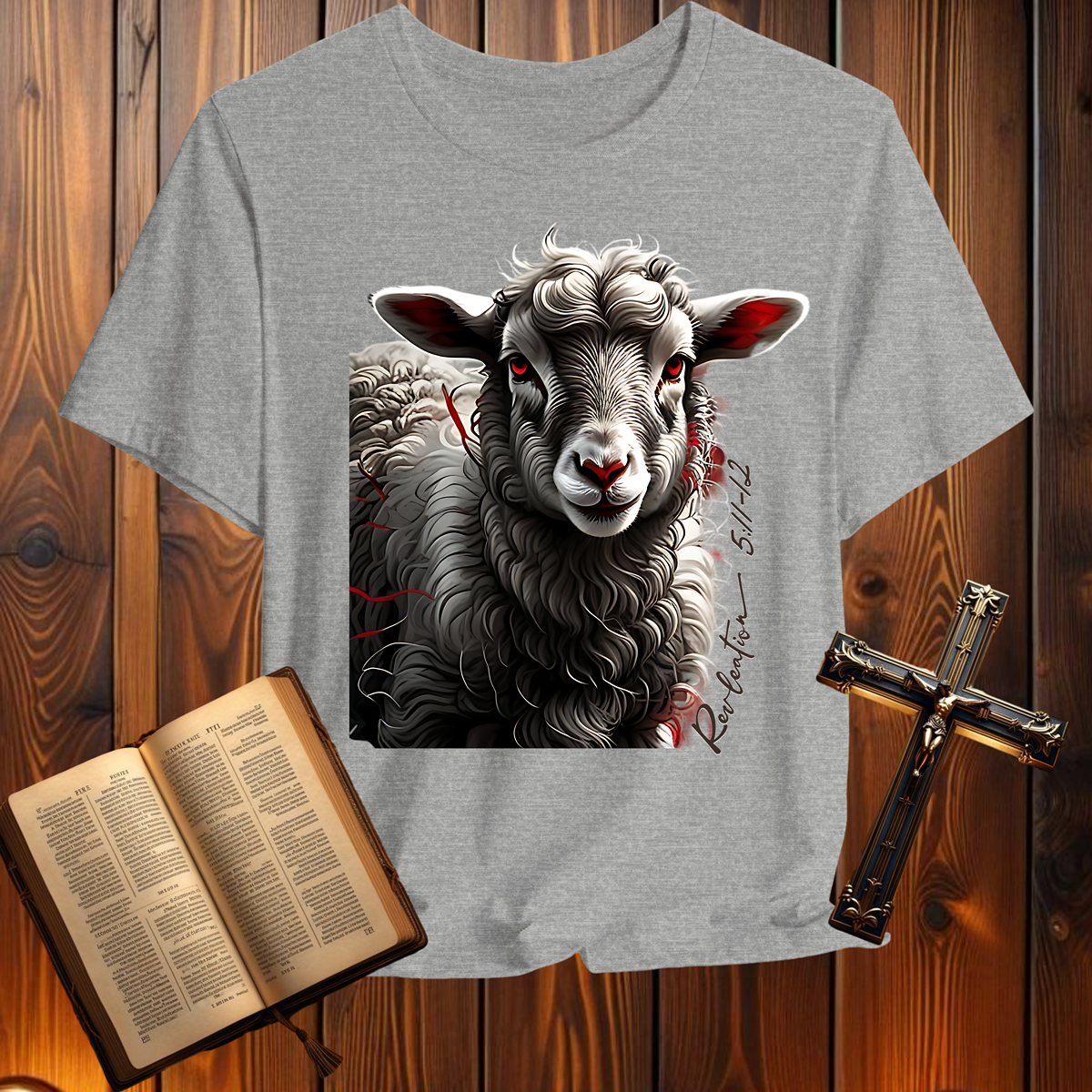 Lamb Revelation 5:11-12 - T-Shirt