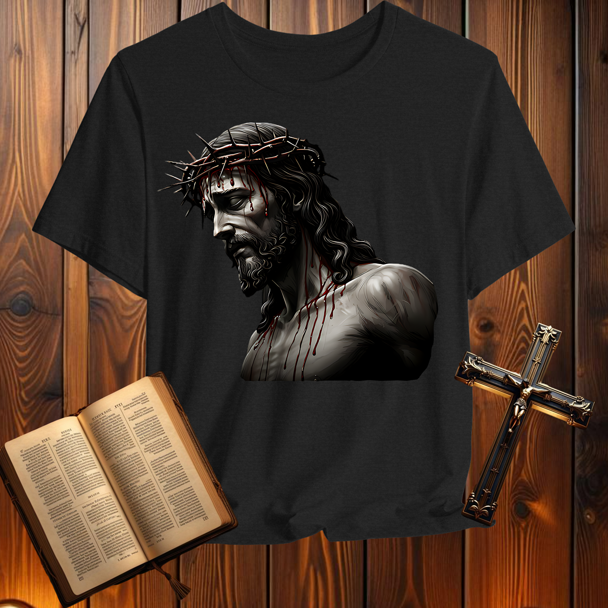 Jesus Silhouette Isaiah 53:4-6 - T-Shirt