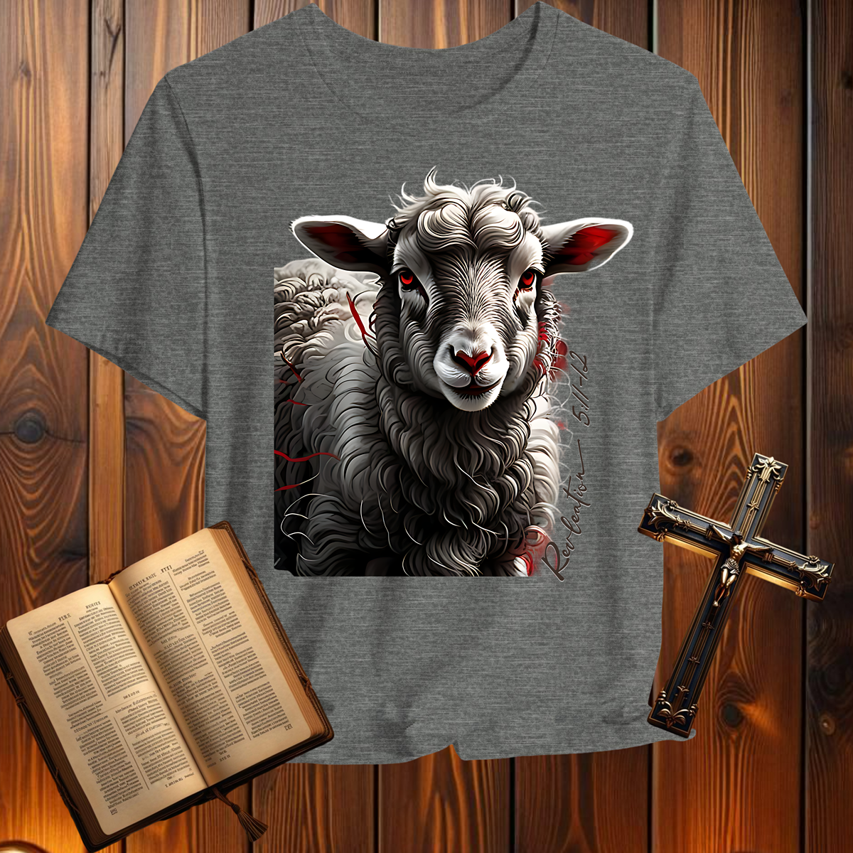 Lamb Revelation 5:11-12 - T-Shirt