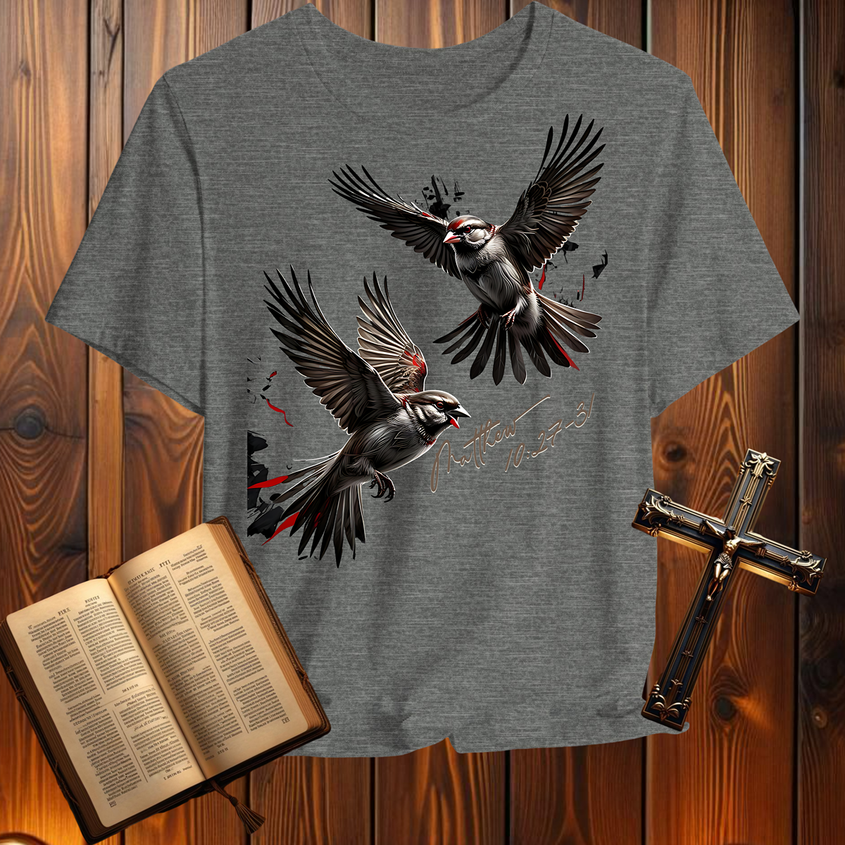 Sparrows Matthew 10:27-31 - T-Shirt
