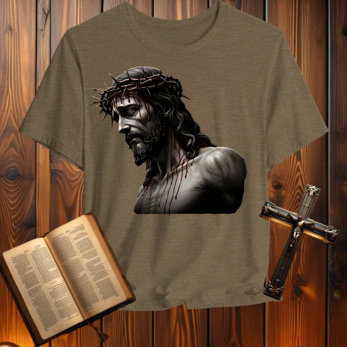 Jesus Silhouette Isaiah 53:4-6 - T-Shirt