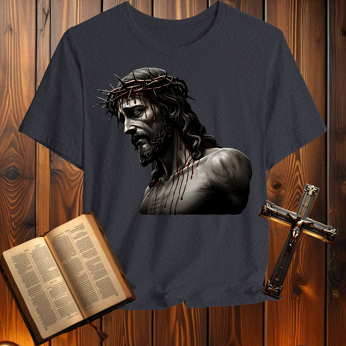 Jesus Silhouette Isaiah 53:4-6 - T-Shirt