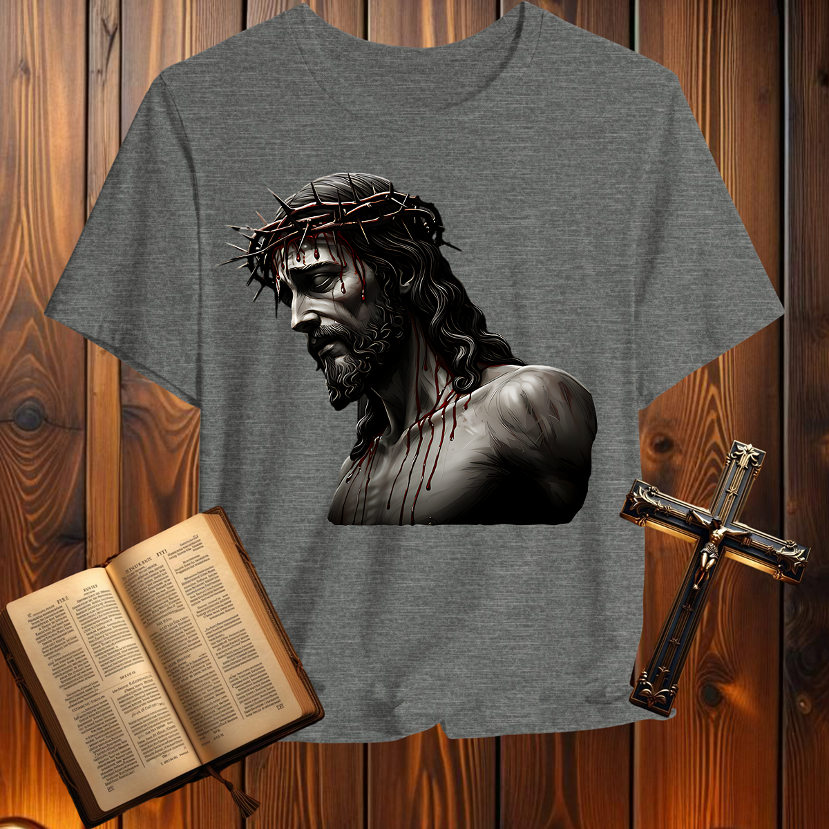 Jesus Silhouette Isaiah 53:4-6 - T-Shirt