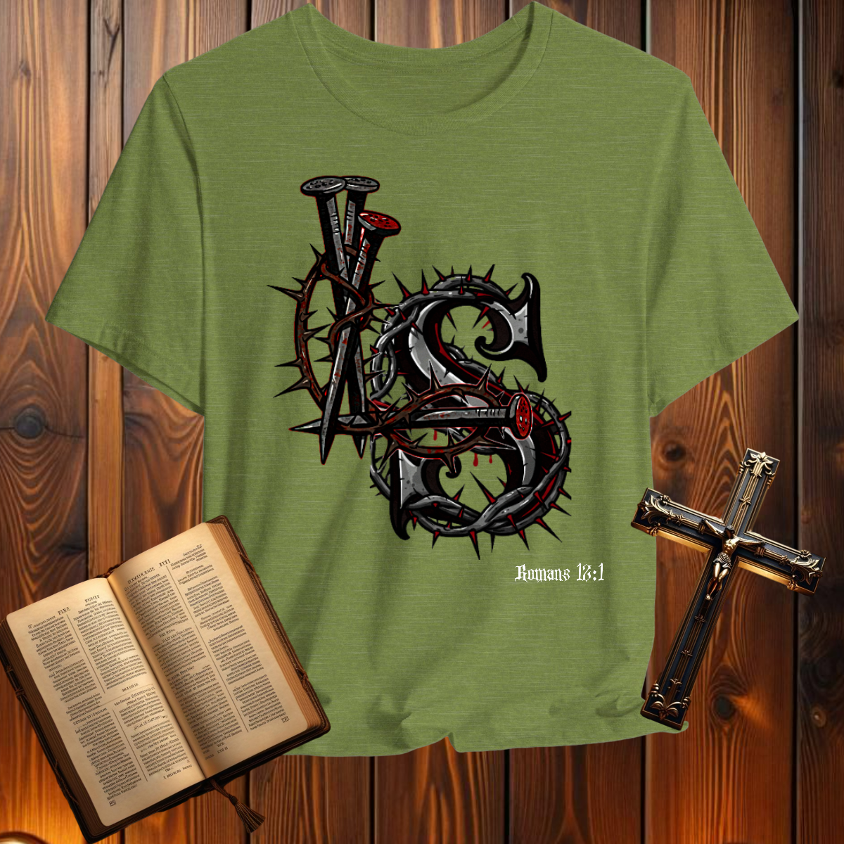 Living Sacrifice Logo Romans 12:1 - T-Shirt